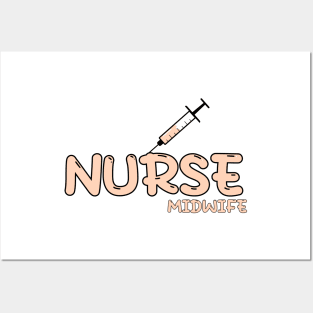 Nurse Midwife Orange Posters and Art